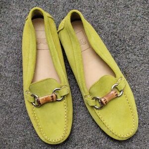 J&J Green Suede Driving Loafers